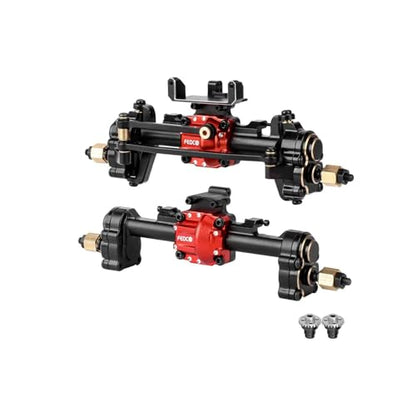 SCX24 Portal Axles Differential +10 MM Extended Axles | High Clearance Axles with Diff Locker for Axial AX24 SCX24 Upgrade Parts 1/24 RC Crawler