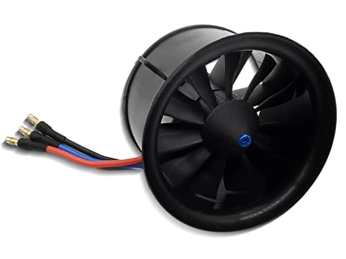 DD 64mm EDF 11 Blades Ducted Fan with 3500KV RC Brushless Motor Balance Tested for 4S RC Jet Airplane - size: 64MM EDF, style: Motor Only