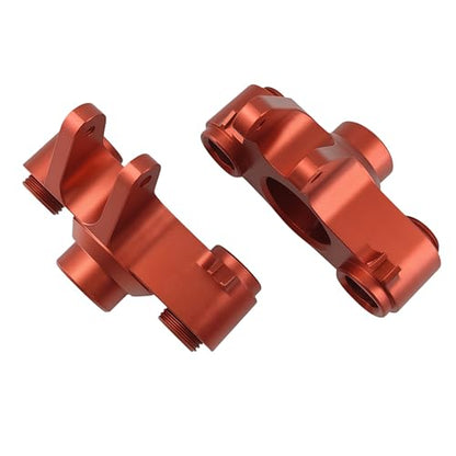 Steering Block Knuckle Arms for E-Maxx T-Maxx 3.3 E-Revo Summit (Red) | Aluminum,Rubber Shielded Bearings,1/10 Scale,RC Cars,Upgrade Parts,5334R Compatible,CNC Machined,High Strength - color: Red
