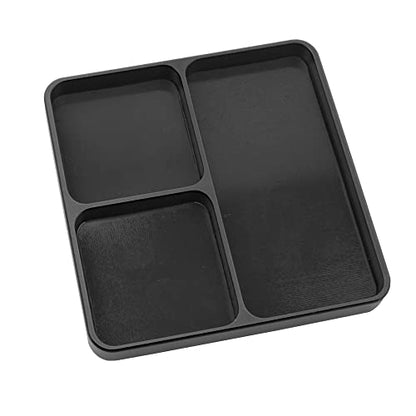 RC Screw Tray Magnet Screws Holder Plate Screw Organizer Tool (Black | Universal Metal RC Screw Tray with Magnetic Pad, Magnet Screws Plate RC Tools for HSP Redcat Traxxas Axial 1/8 1/10 RC Car - color: Black