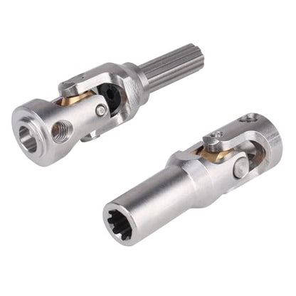 2pcs Hobbyfire 1/10 RC Crawler Drive Shafts Stainless Steel Universal Joint Driveshaft for Axial SCX10 II III Traxxas TRX4 Redcat Gen8 Gen7 Element Upgrades Parts(67-81mm) - style: 67-81mm