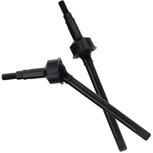 ShareGoo Steel Front Rear Axle Drive Shaft Axle Dogbone CVD Compatible with Traxxas 1/18 TRX4M RC Crawler Car Upgrade Parts (Black) - color: Black