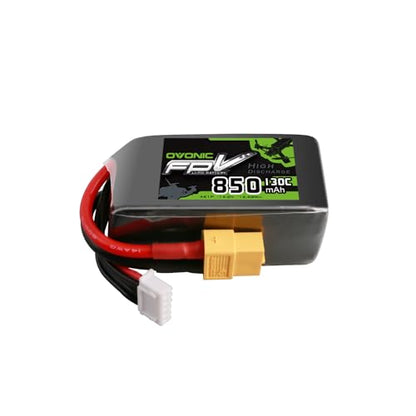 OVONIC 14.8V 130C 850mAh 4S Lipo Battery with XT60 Plug