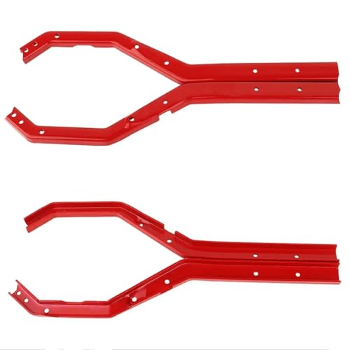 for Axial for SCX10 III for Gladiator for Wrangler 1/10 Heavy Duty Wheelbase Adjustable Metal for Chassis Frame Rail Set RC Crawler Upgrade Part RC Car DIY Parts(Red) - size: Red