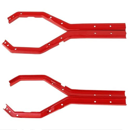 for Axial for SCX10 III for Gladiator for Wrangler 1/10 Heavy Duty Wheelbase Adjustable Metal for Chassis Frame Rail Set RC Crawler Upgrade Part RC Car DIY Parts(Red) - size: Red