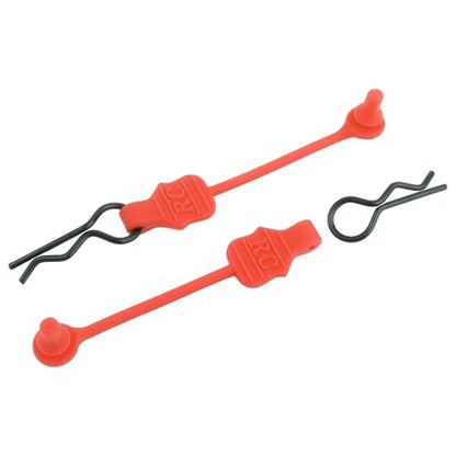 10 Pieces 1.2mm RC Body Shell Clips Pin with Pull Tabs Compatible with All 1/10 1/12 Scale Traxxas Arrma Redcat Axial Losi HSP HPI Kyosho RC Car Truck Crawler Body Shell Upgrades((Red) - color: Red
