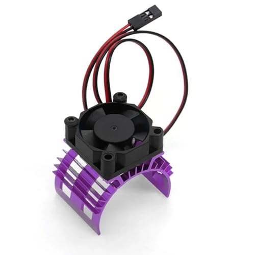 1/10 RC Aluminum Alloy Motor Heat Sink Heatsink with 5V Cooling Fan 30mm Upgrade Parts Replacement for 1/10 Truck Buggy Crawler Car 540 550 3650 Size Brushless Engine Motor