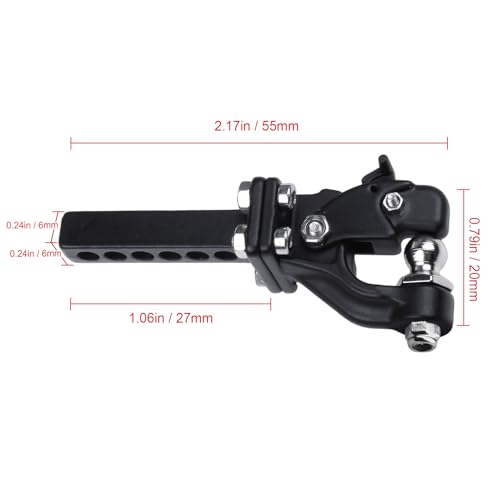 Hobbypark Metal RC Crawler Trailer Hook Simulation Rock Climbing Tow Hook Drop Hitch Receiver for Traxxas TRX4 Axial SCX10 II III Redcat Gen7 Gen8 1/10 Scale