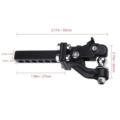 Hobbypark Metal RC Crawler Trailer Hook Simulation Rock Climbing Tow Hook Drop Hitch Receiver for Traxxas TRX4 Axial SCX10 II III Redcat Gen7 Gen8 1/10 Scale