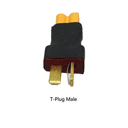 5pcs T Plug Male Connector to XT30 Female Connector Adapter for RC Lipo NiMH Battery Charger - size: XT30 Female to T Plug Male