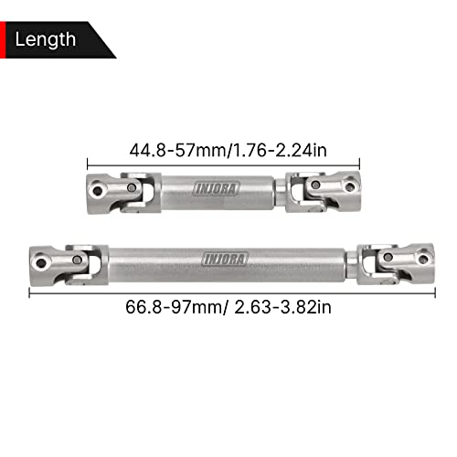 INJORA Steel D-Shaped Hole Drive Shaft for SCX24 Gladiator Power Wagon