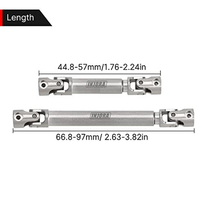 INJORA Steel D-Shaped Hole Drive Shaft for SCX24 Gladiator Power Wagon