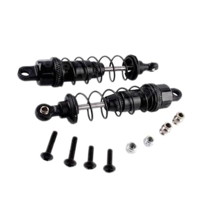 2Pcs Aluminum Oil-Filled Front Shock Absorbers Compatible With 1/10 Scale Kyosho Optima 4WD RC Buggy(Black) - color: Black