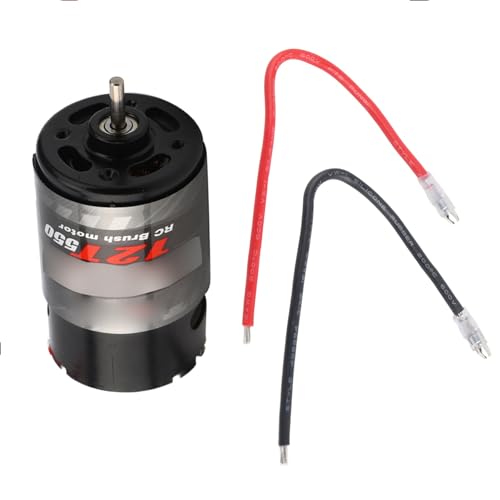 550 Brushed Motor High Performance RC Car Boat Motor with Ball Bearing Low Noise Design 12T 21T 29T 35T Options Metal Black 36mm Diameter (12T) - size: 12T