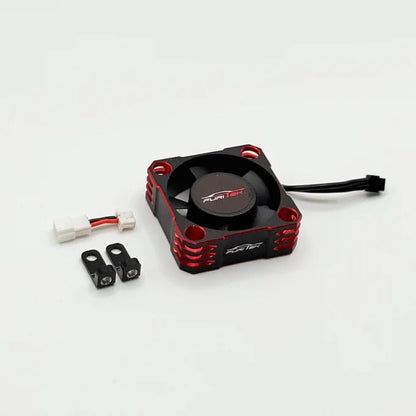 Furitek AeroSpin 30K Aluminum Fan Kit for SlideTech ESC – Remote Control Car, RC Car Electronic Accessory, RC Car ESC Cooling Fan (Black Red (FUR-2674)) - color: Black Red (FUR-2674)