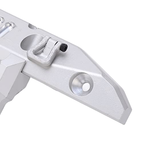 Front Bumper Aluminum Alloy Crawler Bumper RC Car Accessory with LED Light Hole for Axial 1/6 for SCX6 Car RC Car Upgrade Part (Silver) - color: Silver