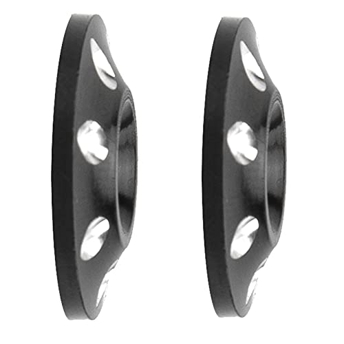 2Pcs Vgoohobby RC Metal Rear Wing Buttons Gasket,Universal Rear Fixed Tail Protection Spacer Compatible with 1/10 RC Off Road Short Truck Buggy Racing Car (Black) - color: Black