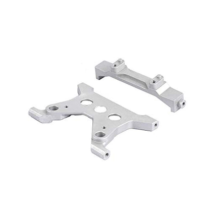 RZXYL Aluminum Alloy Battery Tray Bracket Mounts for 1/10 Axial SCX10 III AXI03007 RC Crawler Car Upgrades Parts (Silver) - color: Silver
