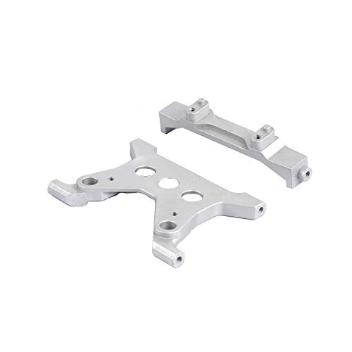 RZXYL Aluminum Alloy Battery Tray Bracket Mounts for 1/10 Axial SCX10 III AXI03007 RC Crawler Car Upgrades Parts (Silver) - color: Silver