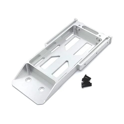 RC Toys Models For MN128 MN86 MN86S MN86K MN86KS 1/12 RC Crawler Car Upgrade Parts Accessories Metal Battery Tray Rear Bumper Mount(Silver) - color: Silver