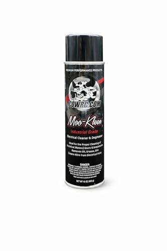 CowRC Moo-Kleen Industrial Grade Electrical Cleaner & Degreaser, RC Parts Cleaner for Motors, Gears, Bearings, Chassis, 13 oz