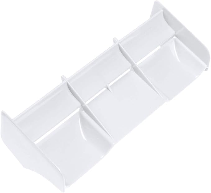 1/8 RC Car Rear Spoiler Tail Wing for 1:8 Scale RC Off Road Truck Buggy Racing Car (White) - color: White