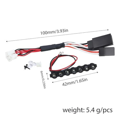 for Axial SCX30 1/30 RC Crawler 7-LED Light Bar, Warm & Cool White, Upgrade Lights Accessories Parts (Warm Light) - color: warm light
