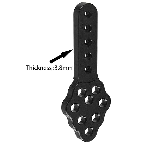 4Pcs Metal RC Car Shock Absorber Mount Adjustable Height Angle Stand Compatible with Axial SCX10 90046 D90 D110 SCX10III 1/10 RC Crawler (Black) - color: Black