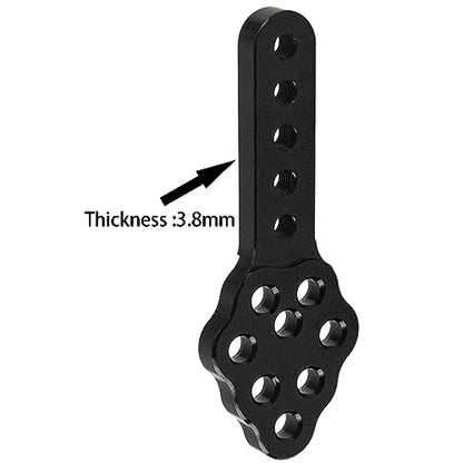 4Pcs Metal RC Car Shock Absorber Mount Adjustable Height Angle Stand Compatible with Axial SCX10 90046 D90 D110 SCX10III 1/10 RC Crawler (Black) - color: Black