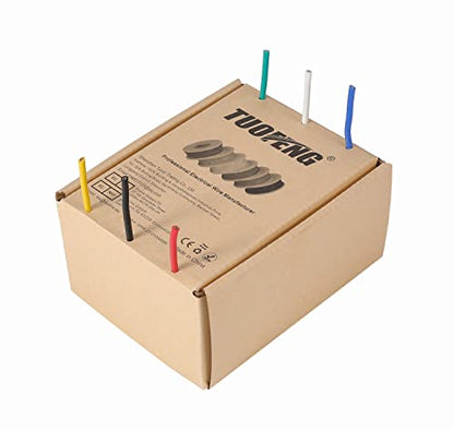 TUOFENG 14 AWG Silicone Wire 120ft | 6 Colors, Tinned Copper - size: 14 AWG Stranded 6 Colors 20 ft