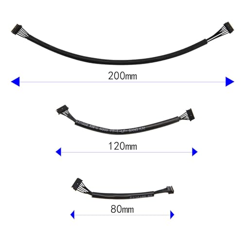 3pcs Sensor Harness Cable Adapter for rc - 80/120/200mm, Compatible with hobbywing esc and xerun Series, sensored brushless Motor and esc, bl Motor