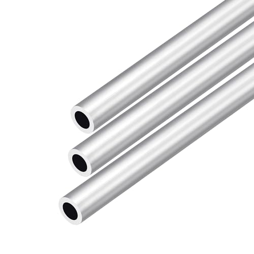 DMiotech 3Pack (12mm OD x 8mm ID) 6063 Aluminum Round Tube 300mm Length Industry Metal Tubing for Machinery Frame Construction DIY Projects - size: 12mm x 8mm x 300mm