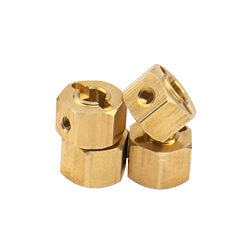 ShareGoo Brass 12mm Hex Wheel Hub Wheel Drive Hex Adapter Compatible with Axial SCX10 Wraith 90027 90046 Tamiya CC01 D90 Redcat Gen7 Gen8 1/10 RC Crawler (9mm Thickness) - size: 9mm Thickness