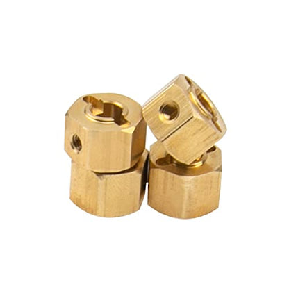 ShareGoo Brass 12mm Hex Wheel Hub Wheel Drive Hex Adapter Compatible with Axial SCX10 Wraith 90027 90046 Tamiya CC01 D90 Redcat Gen7 Gen8 1/10 RC Crawler (9mm Thickness) - size: 9mm Thickness