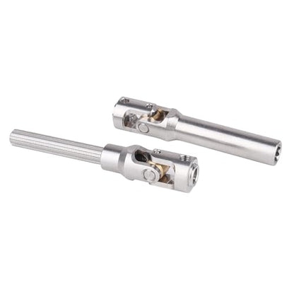 2pcs Hobbyfire 1/10 RC Crawler Drive Shafts Stainless Steel Universal Joint Driveshaft for Axial SCX10 II III Traxxas TRX4 Redcat Gen8 Gen7 Element Upgrades Parts(92-122mm) - style: 92-122mm
