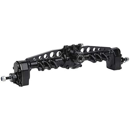RiToEasysports Metal Rear Portal Axle Assembly, Upgraded Bevel Gear Set with 8.7in Length for 1/10 SCX10 III RC Crawler (Black