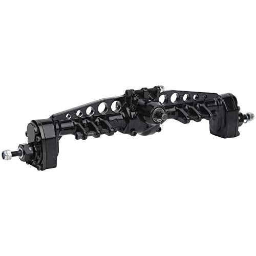Metal Rear Portal Axle Assembly, Upgraded Bevel Gear Set with 8.7in Length for 1/10 SCX10 III RC Crawler (Black