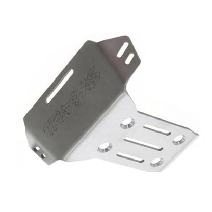 Steel RC Front Rear Chassis Armor Skid Plate Protecter Guard Upgrade Parts for 1/8 Sledge Monster Truck 95076-4 RC car(Silver)