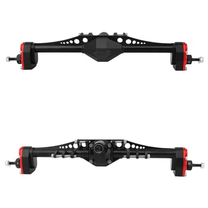 Metal Front and Rear Portal Axle Completes Set with Servo Mount for Axial 1/10 RC Crawler Capra 1.9 UTB AXI03004 AXI03000T1 T2 Buggy F9 Upgrade Parts (red) - color: Red