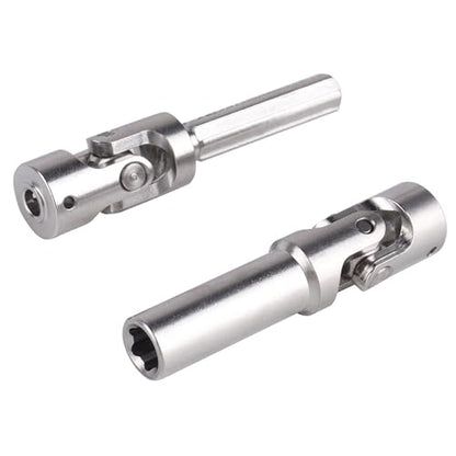 Stainless Steel Driveshaft Heavy-Duty Universal Joint Drive Shaft 66-88mm for 1/18 RC Rock Crawler Axial UTB18 Capra Unlimited Trail Buggy Upgrade Parts Replacements(Front) - style: Front