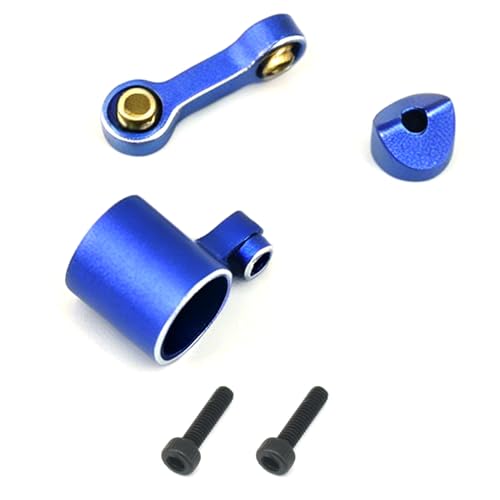 Aluminum Servo Steering Link Set for ARRMA Mini Kraton 3S 1/16 RC Car Upgrade Parts, Blue and Red (Blue Servo Steering Link) - color: Blue Servo Steering Link