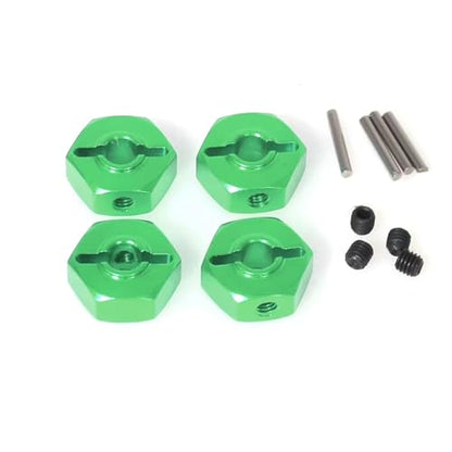 Compatible with LOSI for Mini for LMT 4X4 1/18 RC Brushed Monster Truck Car Upgrade Parts Connectors Hexagon 12mm Kit Green RC Accessories