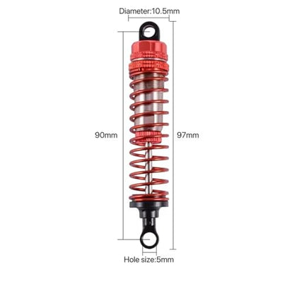 RC Car Shocks Absorber Compatible With Wltoys 104009 1972 1/10 Truck Off-Road For Racing For Buggy Shocks Aluminum Alloy Parts(1pcs) - size: 1pcs