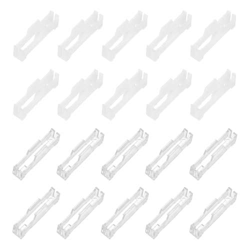 MECCANIXITY 40 Pcs Servo Extension Cable Clips Lock, Servo Cable Safety Connector Lead Wire Buckle Lock for RC Car Plane Boat DIY Y Adapter Cable, Clear/White - color: Clear/White