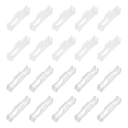 MECCANIXITY 40 Pcs Servo Extension Cable Clips Lock, Servo Cable Safety Connector Lead Wire Buckle Lock for RC Car Plane Boat DIY Y Adapter Cable, Clear/White - color: Clear/White