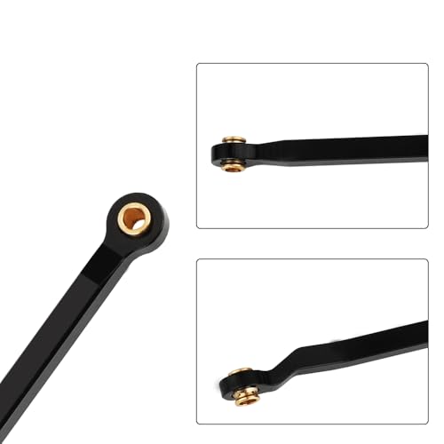 High Clearance Links Set CNC Aluminium Chassis Link for TRX4M High Trail K10 F150 1/18 RC Crawler Upgrade Part (Black) - color: Black