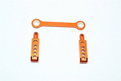 GPM For Traxxas 1/16 Mini E-Revo, Mini Slash Upgrade Parts Aluminum Rear Body Post With Mount - 3Pcs Orange