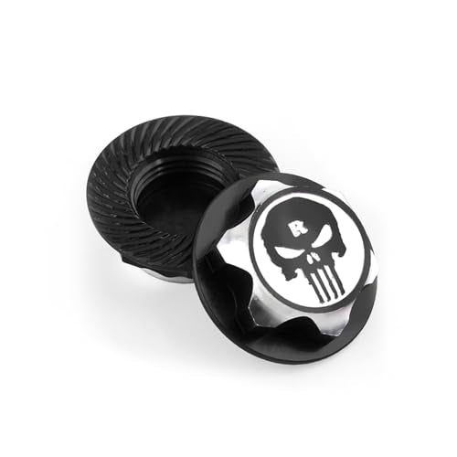 GoolRC 4PCS 17mm Wheel Nuts Dustproof Non-Slip Wheel Nuts Set Remote Control Car Metal Mount Nuts Replacement for Traxxas X-Maxx Summit 1/8 Buggy Truck Accessories - color: Black