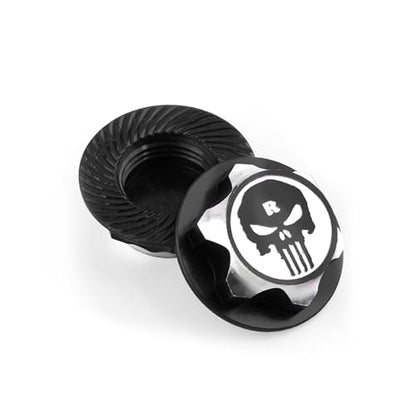 GoolRC 4PCS 17mm Wheel Nuts Dustproof Non-Slip Wheel Nuts Set Remote Control Car Metal Mount Nuts Replacement for Traxxas X-Maxx Summit 1/8 Buggy Truck Accessories - color: Black