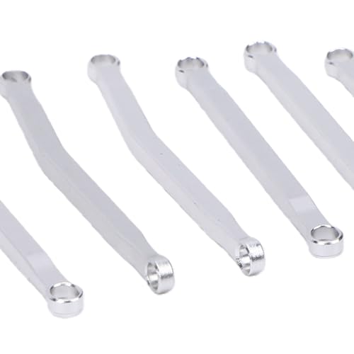 High Clearance Chassis Links Set, Aluminum Alloy RC Crawler Chassis Steering Links Set with Polished Finish, Linkage Upgrade Part for 1/10 RC Crawler Trail Rock Use